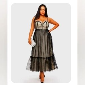 Sheer Black Polka Dot Dress